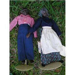 Pair of black dolls