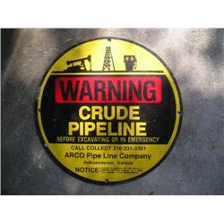Metal Arco Pipeline Sign