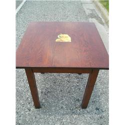 Sq. oak coke table