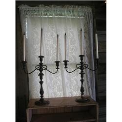Silverplate candlesticks