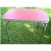 Image 1 : Red laminate table w/chrome legs