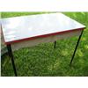 Image 1 : Red/white enamel top table