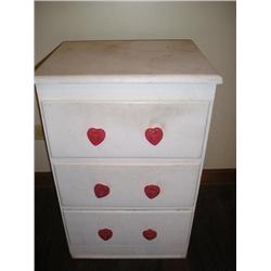 White painted chest