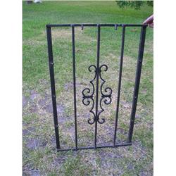 Black iron gate