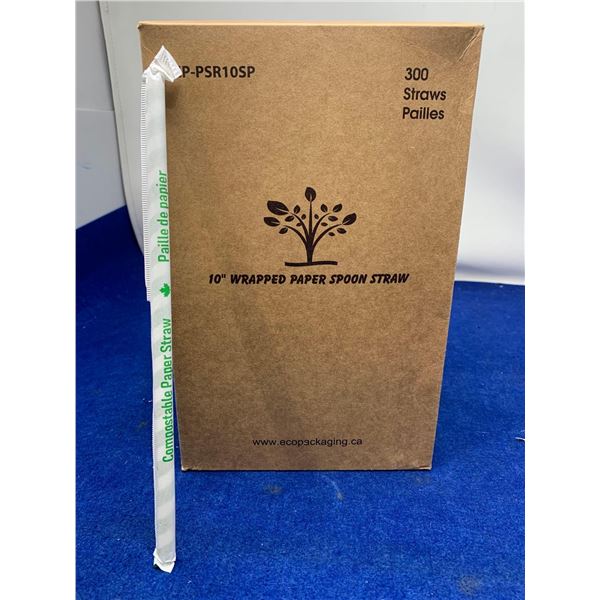 10in Wrapped Paper Spoon Straw (300ct)