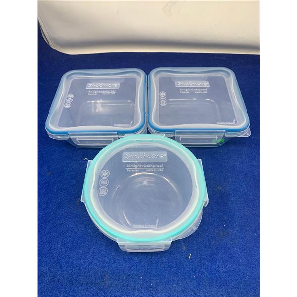 Lot of Glass Containers and Plastic Lids