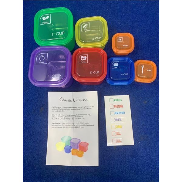 Classic Cuisine Measuring Cup Containers