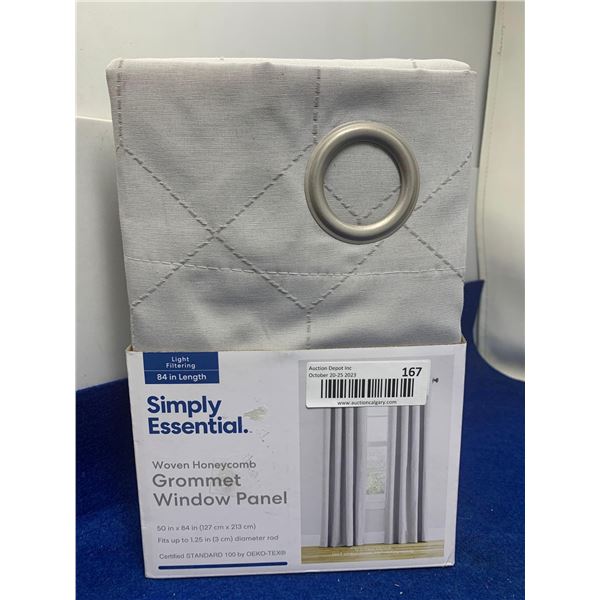 Simply Essential Light Filtering Length Woven Honeycomb Grommet Window Panel (50in x 84in)