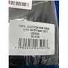 Image 2 : 2PC Bath Mat Set (22 x 35) Black