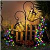 Image 2 : Watering Can Solar Panel Light Garden Decor