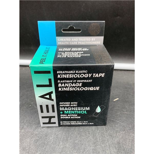 Heali Kinesiology Tape-Magnesium & Menthol Infused (10 precut strips)
