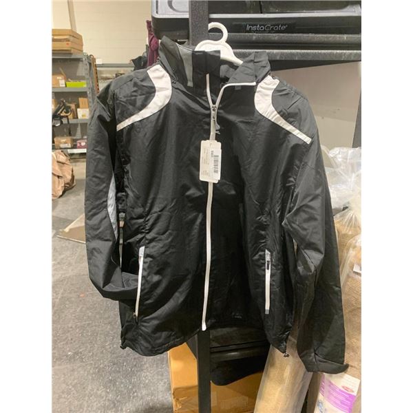 Men's Black / White / Light Grey Size Medium Jacket