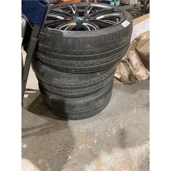 Lot of 3 BMW Tires And Rims Pirelli 225/35 R19 P Zero Run Flat