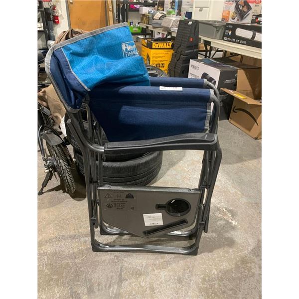 Timber Ridge Outdoor Folding Directors Chair with Side Table