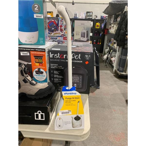 PlumbShop Plunge-N-Store Heavy Duty Plunger w/ Caddy