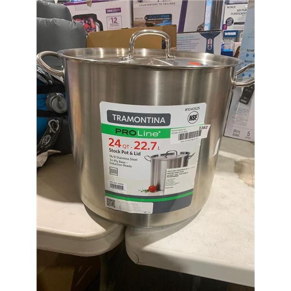 Tramontina ProLine 24 QT / 22.7L Stock Pot & Lid Stainless Steel