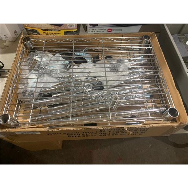 Amazon Basics Microwave Cart on Wheels Wood and Chrome