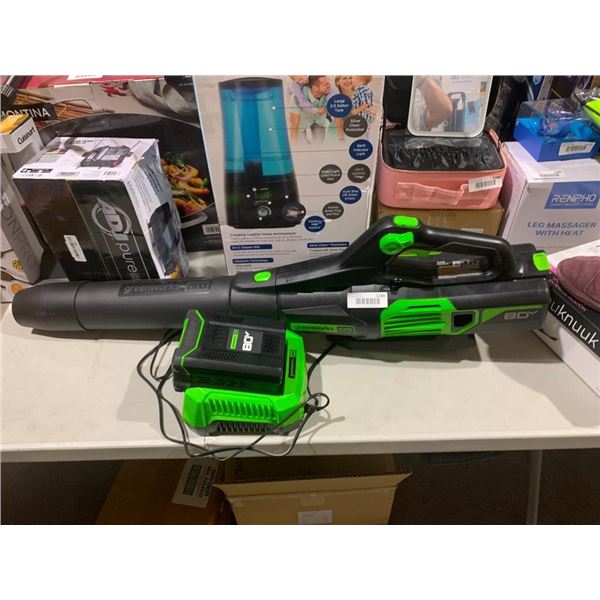 Greenworks PRO 80V 145 MPH - 580 CFM Cordless Jet Blower, Battery 