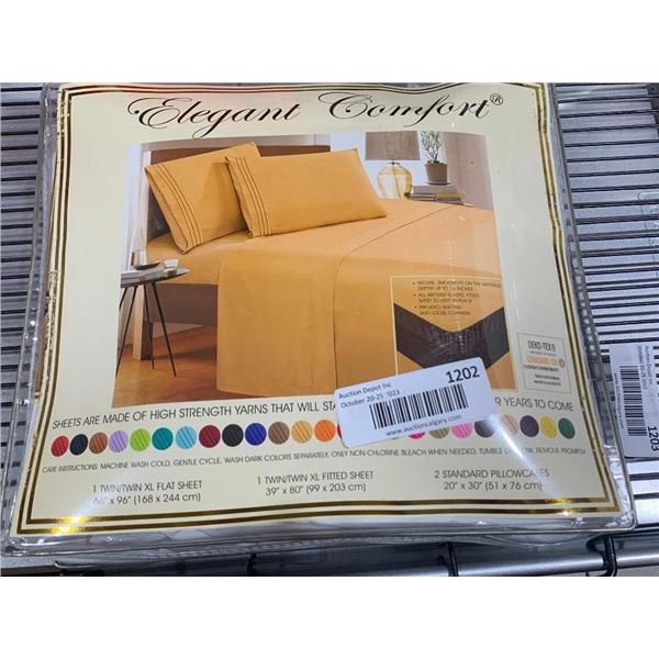 Elegant Comfort 4 Piece Twin Sheet Set