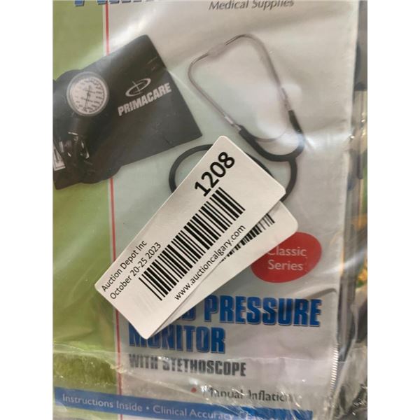 PrimaCare Adult Size Blood Pressure Monitor w/ Stethoscope