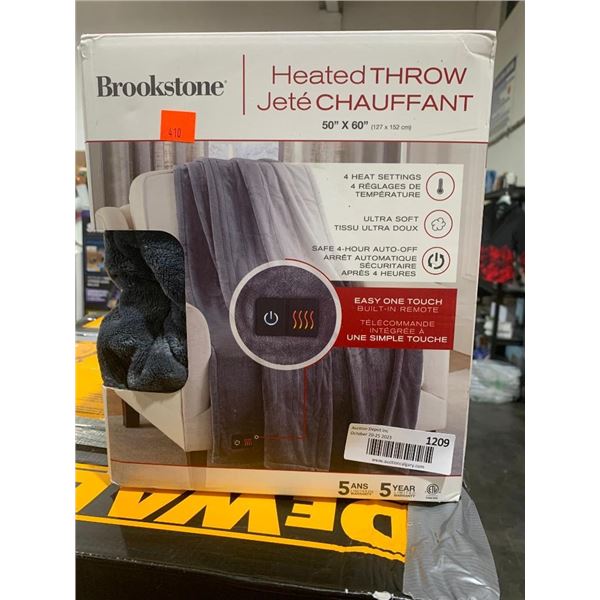 Brookstone  Electric Heated Throw Blanket