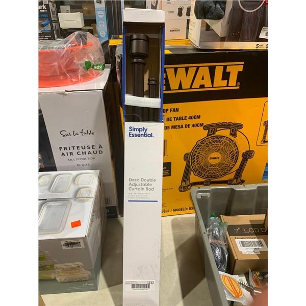 Simply Essential Deco Double Adjustable Curtain Rod 18"-36"