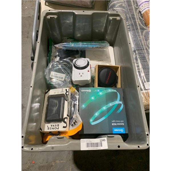 Bin Lot of Assorted Electronics - Bin Included