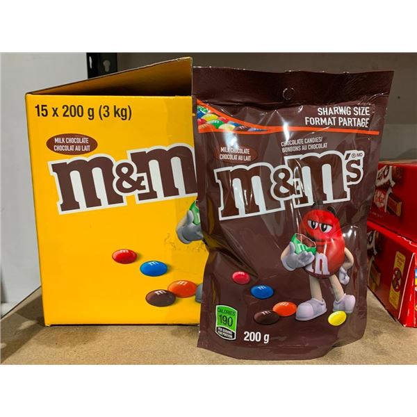M&M Chocolate Candies 15x200g Sharing Size