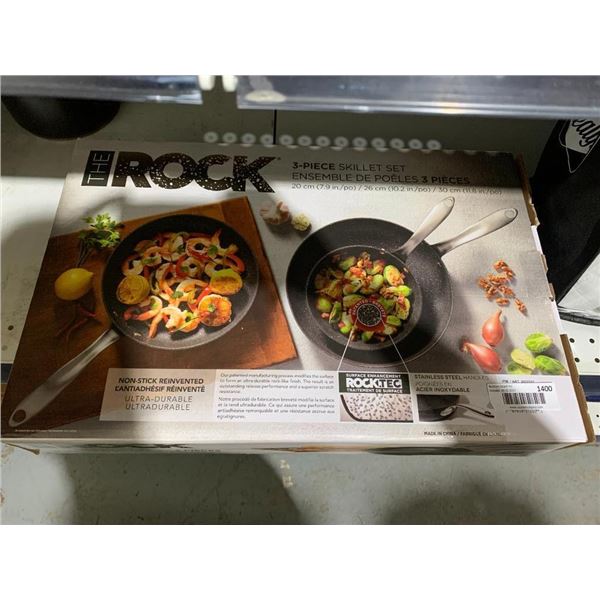 The Rock 3 Pc Skillet Set