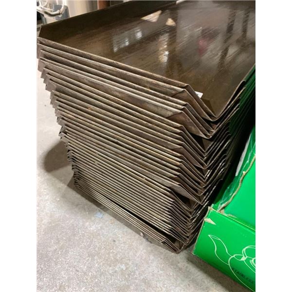 Bulk Lot of Metal Bakery Trays