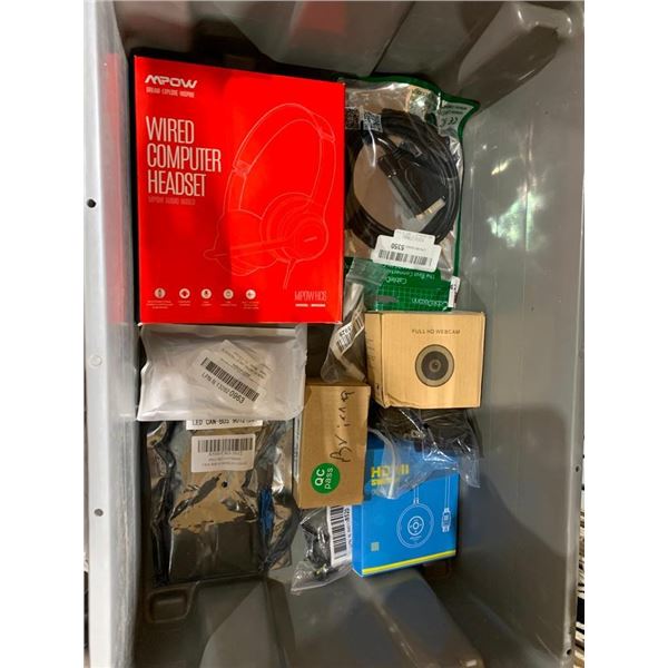Bin Lot of Assorted Electronics - Bin Included