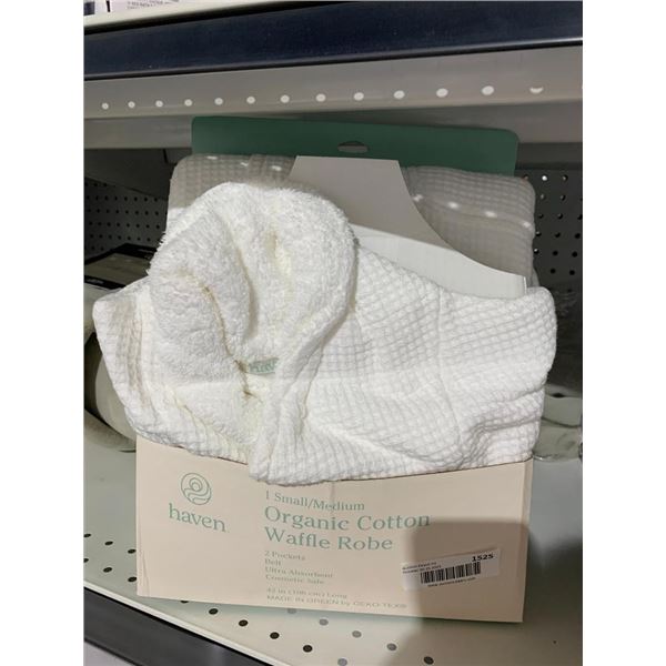 Haven Small/Medium Organic Cotton Waffle Robe