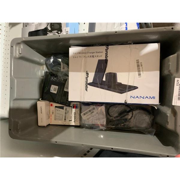 Bin Of Assorted Electronics - Bin Included