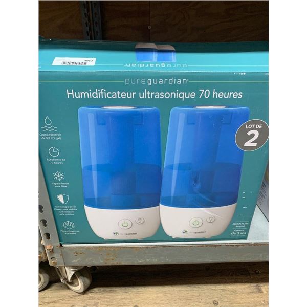 Pure guardian ultra sonic humidifier 2 pack