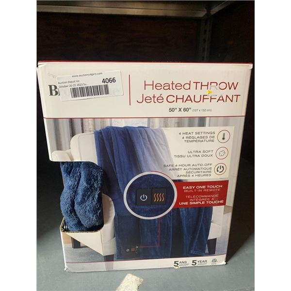 Brookstone heated throw