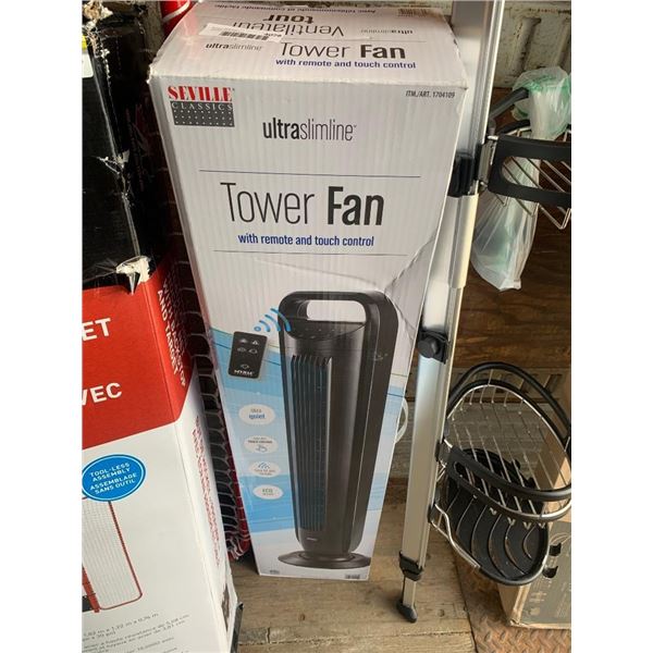 Ultraslim towerfan with remote and touch control