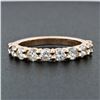 Image 2 : 14k Rose Gold 1.15 ctw 10 Round Brilliant Diamond Classic Wedding Band Stack Rin