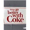 Image 2 : Vintage 1966 Coca-Cola Tin Sign 29" By 12"