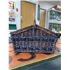 Image 2 : Nice Vintage Wicker Picnic Basket w/ Utensils. Great Shape