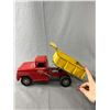 Image 2 : Vintage Metal Tonka Red & Yellow Dump Truck. 13" L. Good Working Order