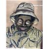 Image 2 : Antique Expression - Changing Portrait Picture Of A Black Farmer. Displays Well. Needs Rewiring Blac