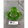 Image 2 : Very Nice Elephant Uranium Glass Ashtray. 3 1/2" T x 6" W