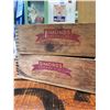 Image 2 : 2 Vintage Simonds Wooden Boxes, 6.5" x 11" x 4", Vancouver BC, Nice Shape