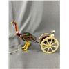 Image 2 : 1950s GNK Kohler, Ostrich Pulling Man in Cart, Original Condition, Tinplate Cart and Ostritch, plast