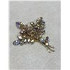Image 2 : Stunning Signed Sherman Aurora Borealis Floral Spray Brooch with Birks Jewel Box