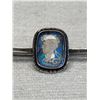 Image 2 : Rare Antique 1920's Art Deco Sterling Silver Morpho Butterfly Cameo Brooches