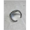 Image 2 : Fabulous 1980's Signed Navajo Sterling with Turquoise Cuff Bracelet Artist AY Alvin Yazzi