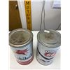 Image 2 : Vintage Full Pacific 66 and Mobil Oil Tin w/ No Bottom