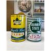 Image 1 : 2 Vintage Oil Tins, Quaker State, Co-op Maple Leaf
