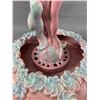 Image 2 : Royal Haeger Art Pottery Pink & Blue Console Bowl & Nymph Nude Frog- Sea Nympth 13.25" High Bowl 12.